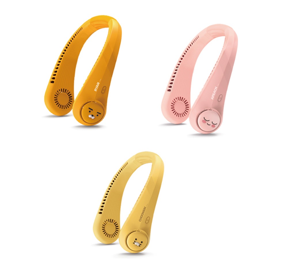 카카오 프렌즈 넥밴드 휴대용 LED선풍기